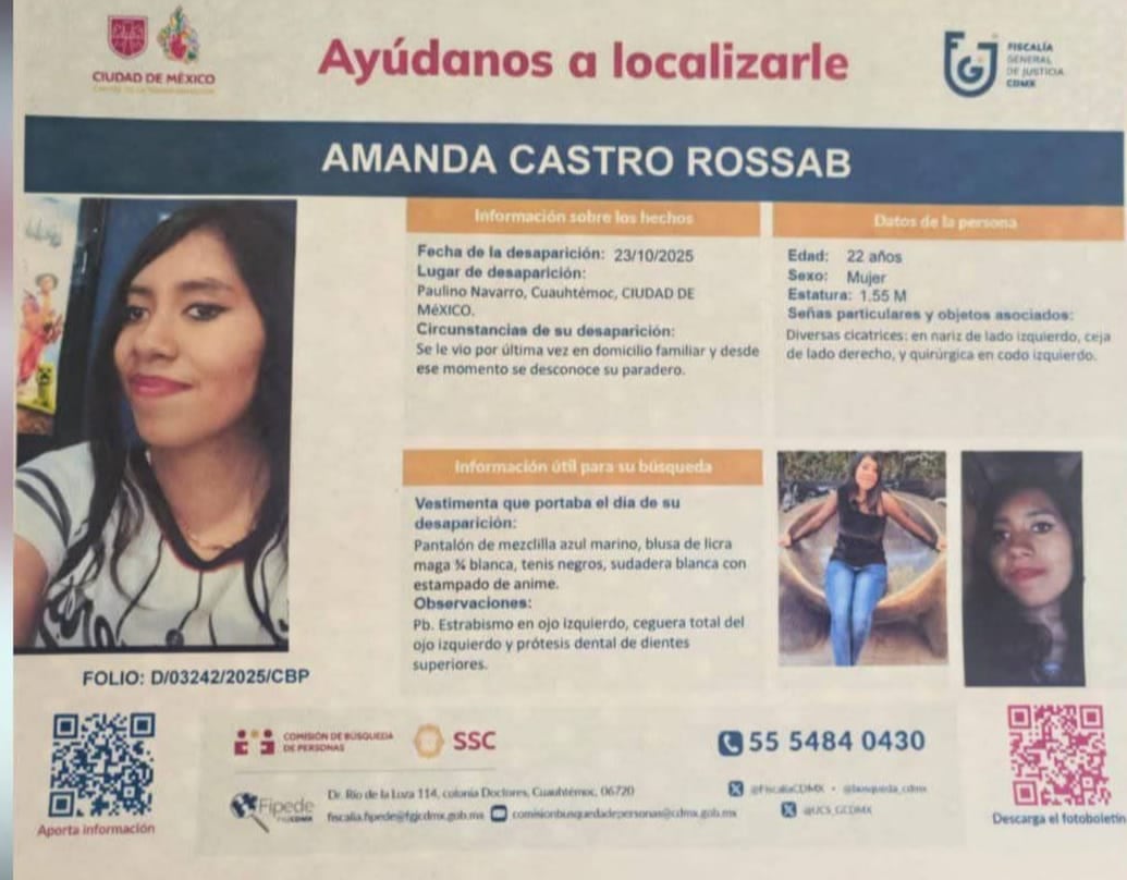 Asesinan a Amanda Castro Rossab en la Cuauhtémoc; su atacante habló con ella antes del crimen