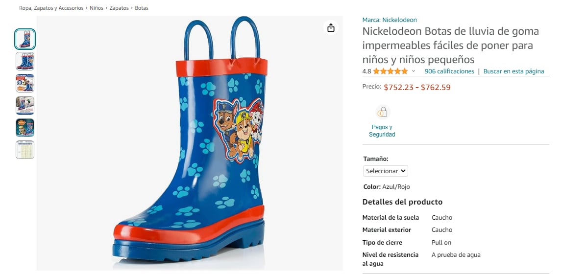 Botas de lluvia de Paw Patrol