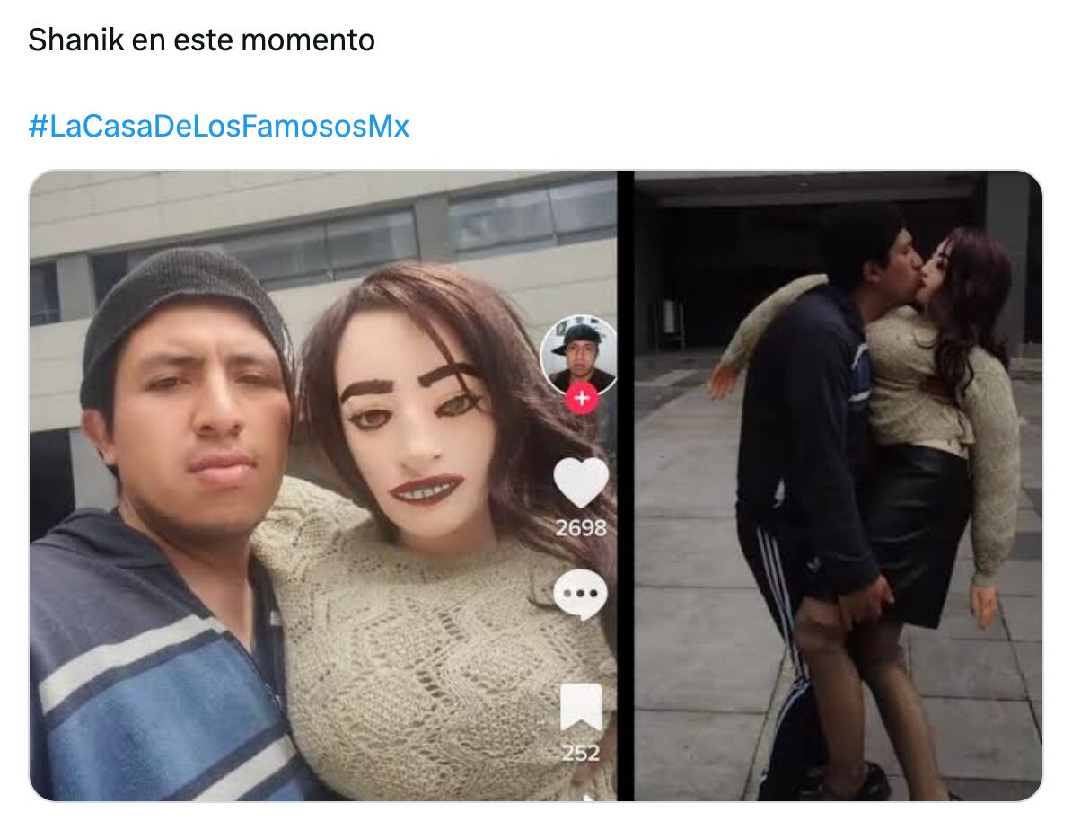 Meme de Shanik Berman en La Casa de los Famosos México 2024