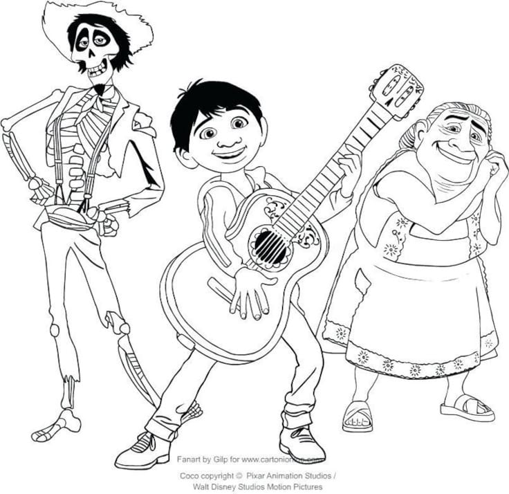 Dibujos de Coco para colorear