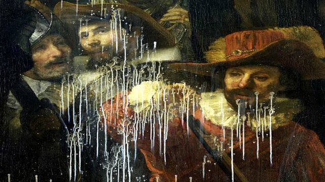 pinturas que han sido atacadas