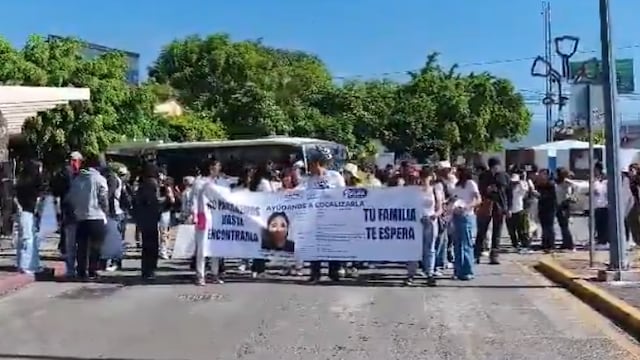 Estudiantes de la UAEM marchan para exigir la localización de Michelle Itzayana Fuentes Calderón