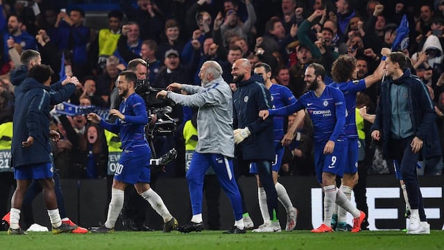 Hazard celebra el gol del pase a la final