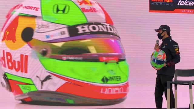 Checo Pérez dio a conocer el casco que usará en el Gran Premio de México