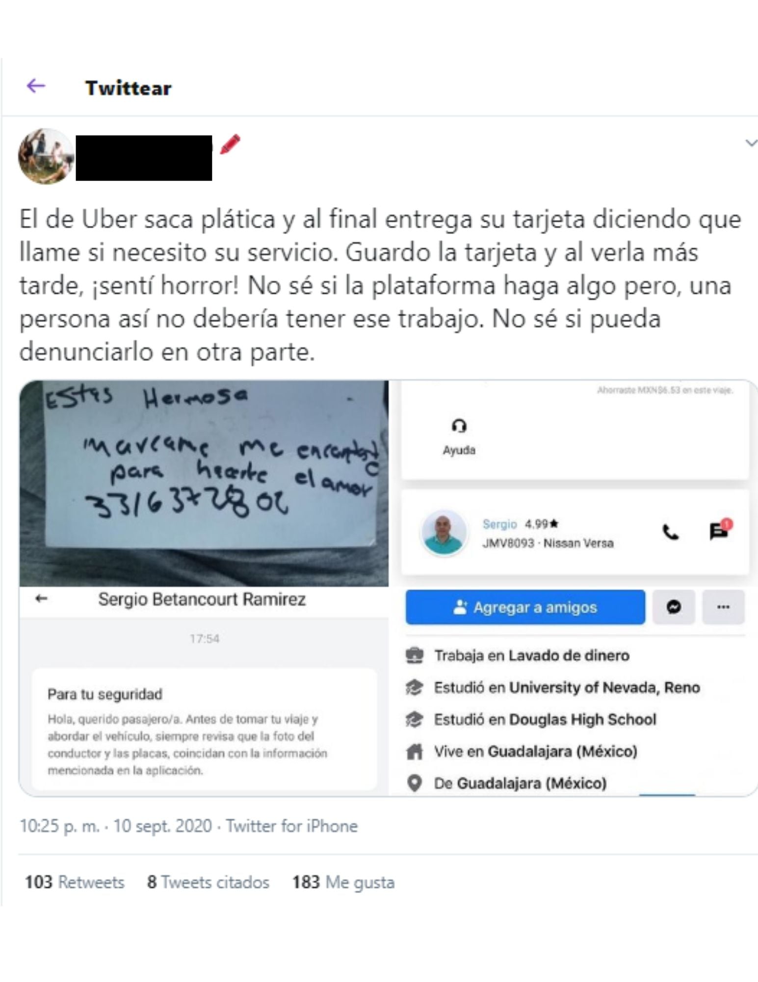 Denuncia en redes