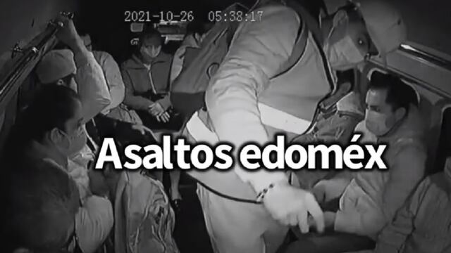 Asalto a pasajeros de combi en Tlalnepantla