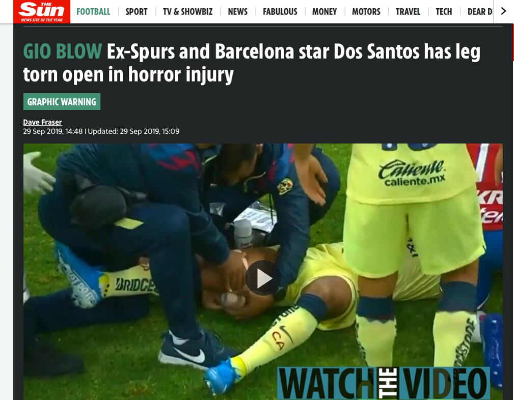 The Sun destacó la noticia