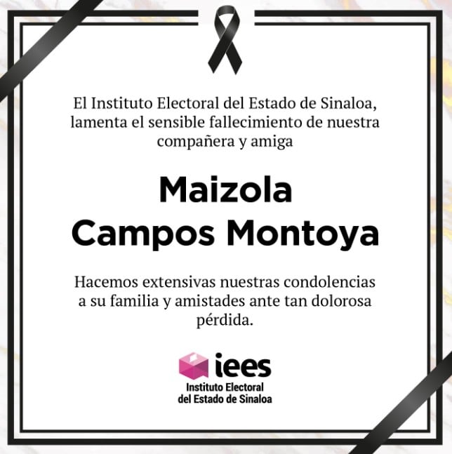 Muere a los 49 años Maizola Campos Montoya, exmagistrada electoral de Sinaloa