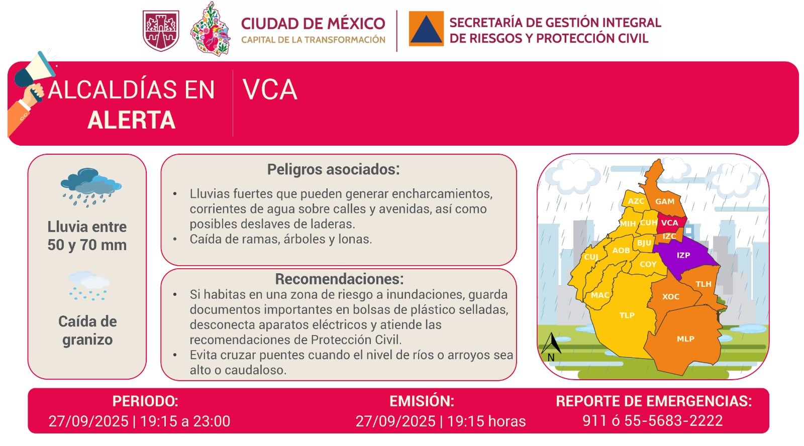 Lluvias desquician la CDMX