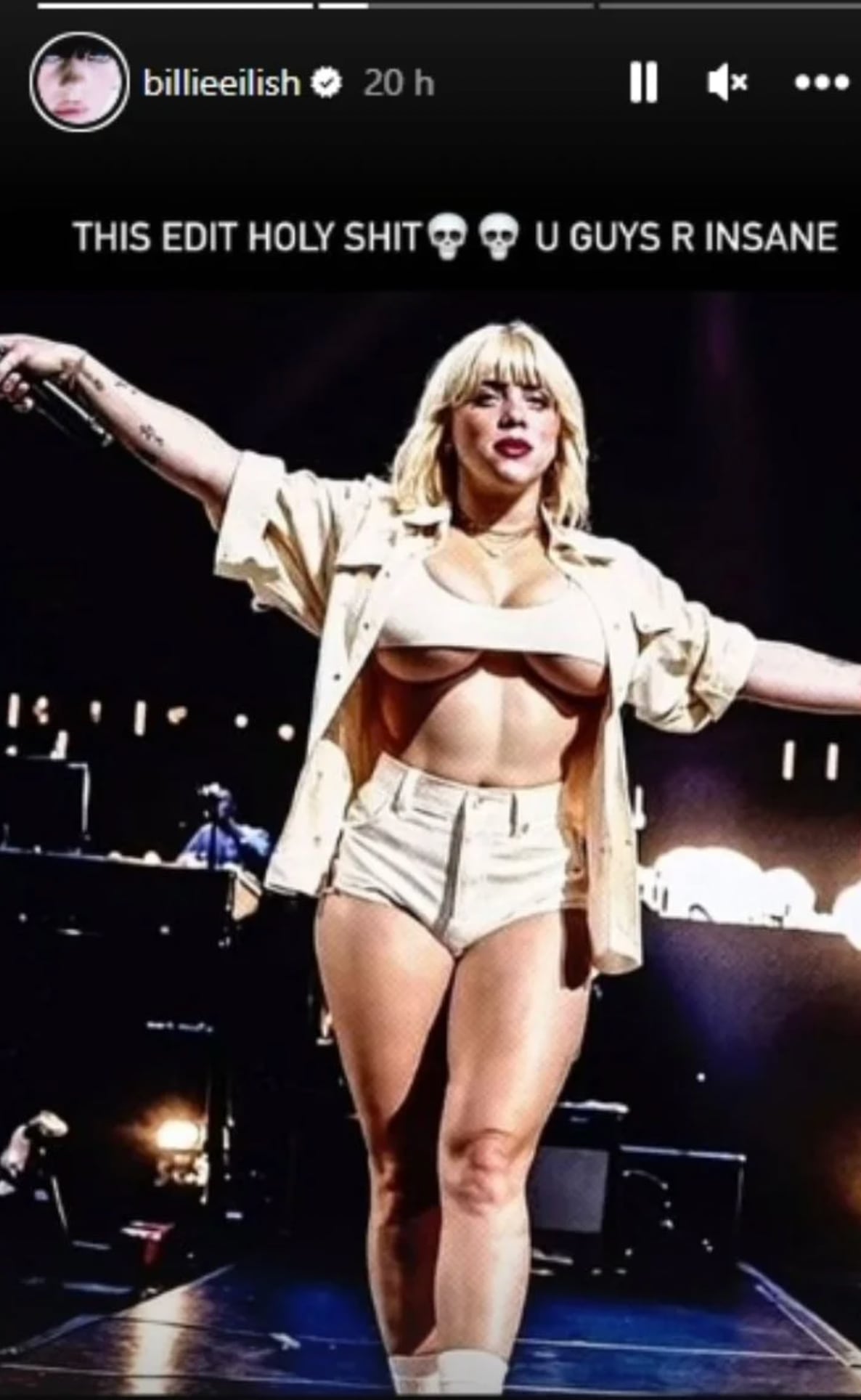 Billie Eilish reacciona a su foto de inteligencia artificial