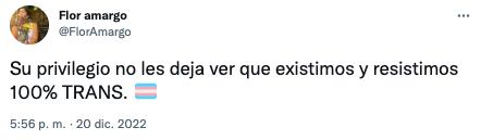 Flor Amargo se identifica como trans