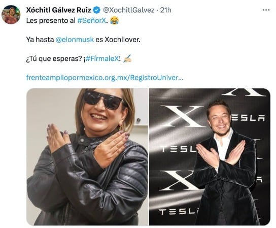 Xóchitl Gálvez se adueña del logo X
