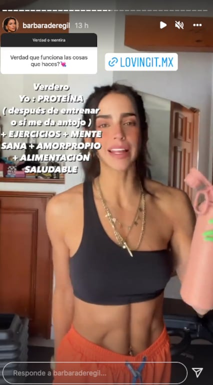 Bárbara de Regil se sincera sobre su rutina.