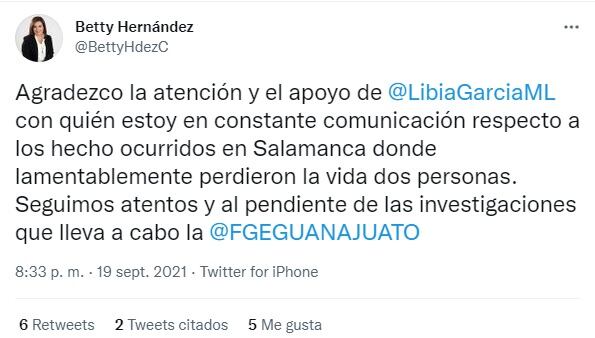 Alcaldesa Betty Hernández informa de investigación tras explosión