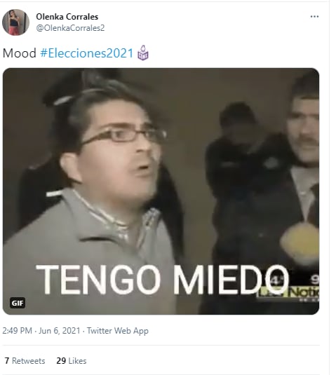 Memes sobre los resultados preliminares de las elecciones 2021.