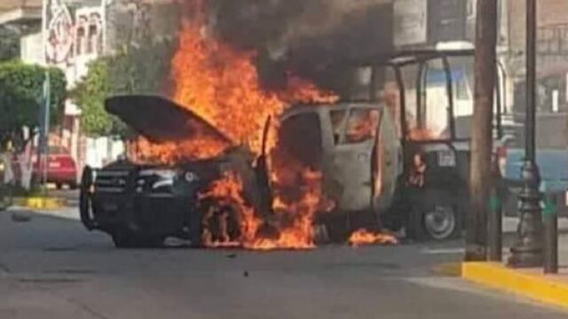 Segundo auto bomba explota, ahora en Jerécuaro, Guanajuato