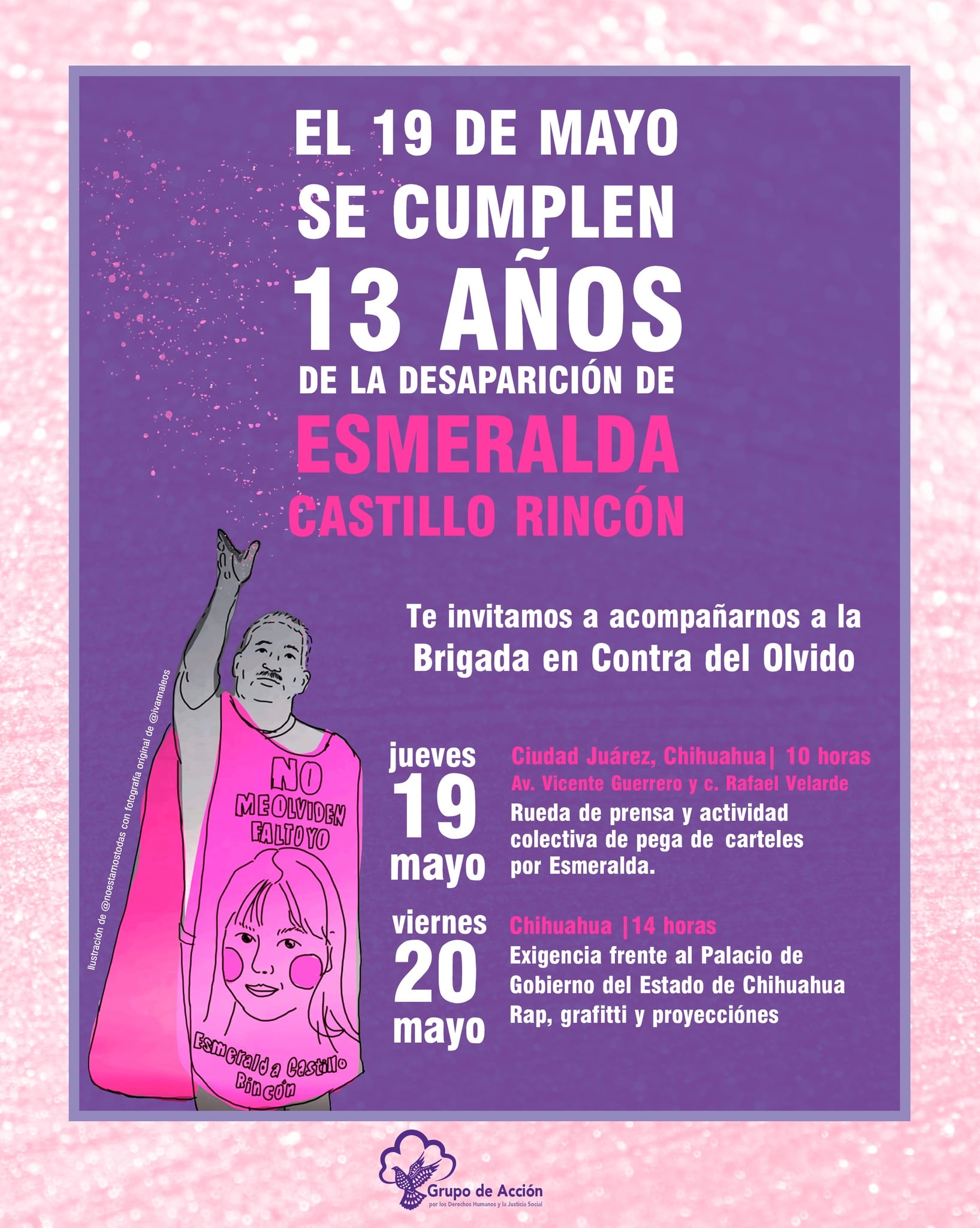 Actividades por los 13 años de la desaparición de Esmeralda