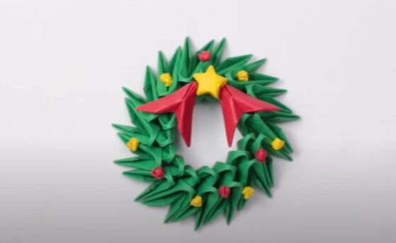 Corona de Adviento de origami
