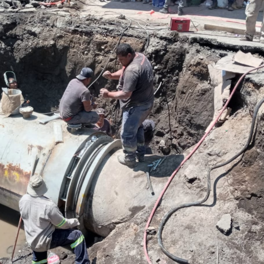 Termina reparación de fuga en Iztapalapa; alistan normalización del suministro
