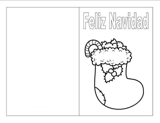 Tarjetas Navideñas para imprimir y colorear