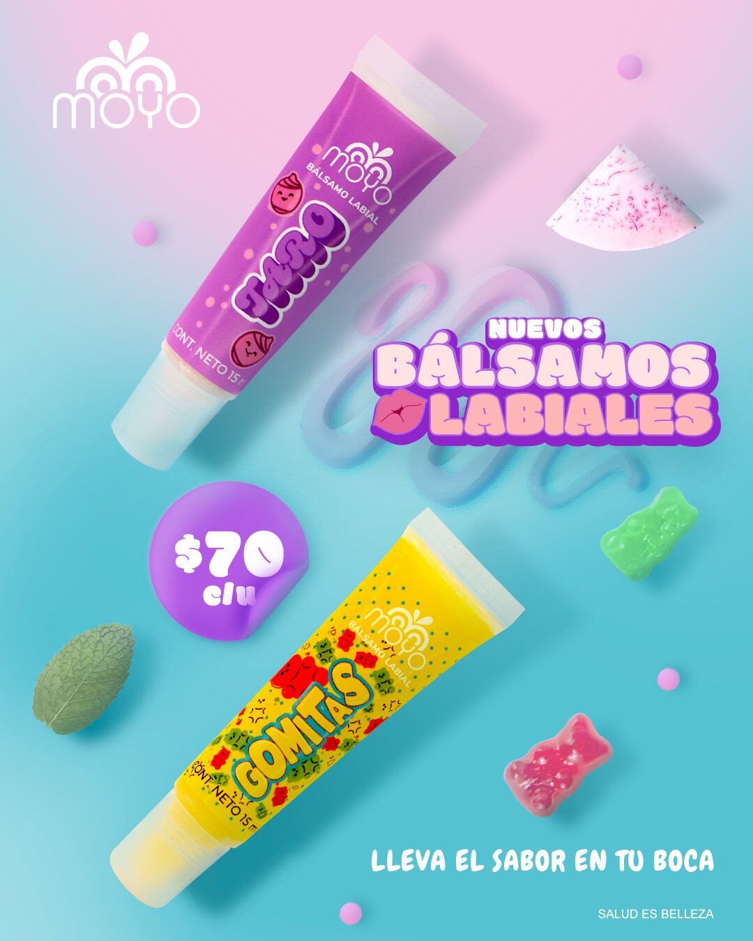 Bálsamos labiales en Moyo