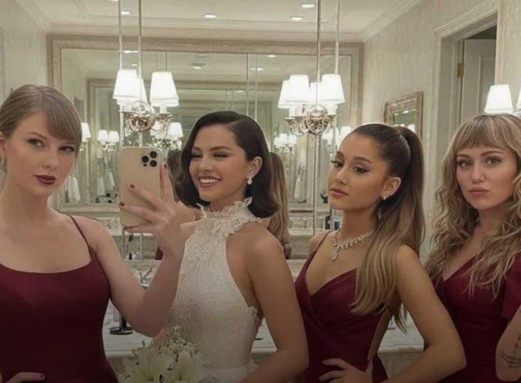 Foto de la boda de Selena Gomez que fue víctima de IA