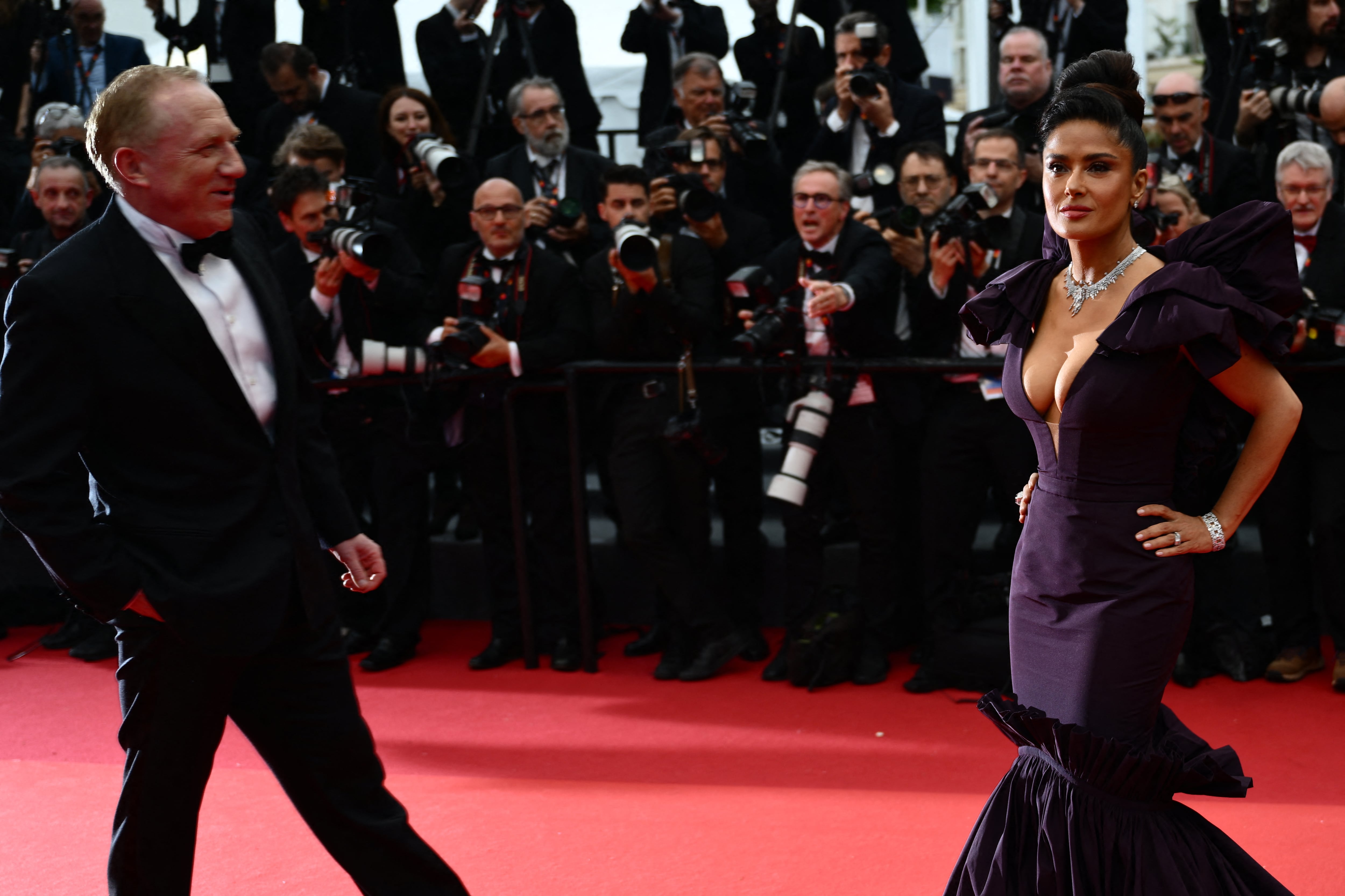 Salma Hayek y su esposo, Francois-Henri Pinault en el Festival de Cannes 2023