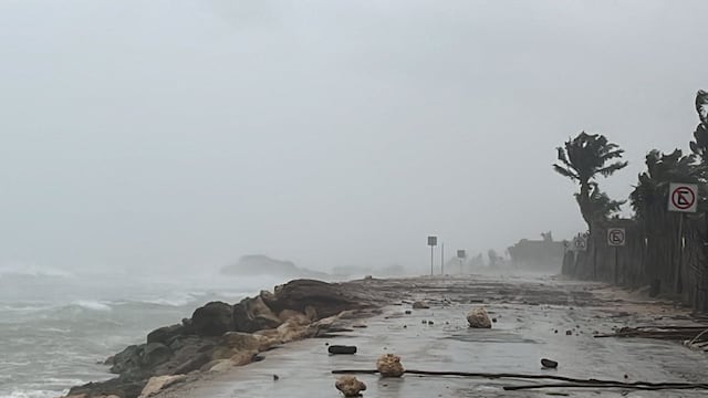 Huracán Beryl en Quintana Roo, México, hoy 5 de julio; se dirige a Yucatán