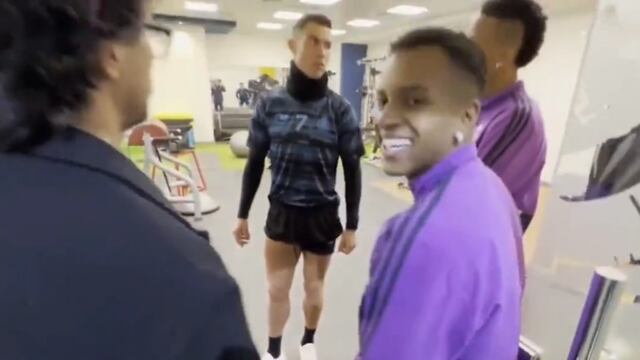 Rodrygo Goes no podía ocultar su emoción por conocer a Cristiano Ronaldo.