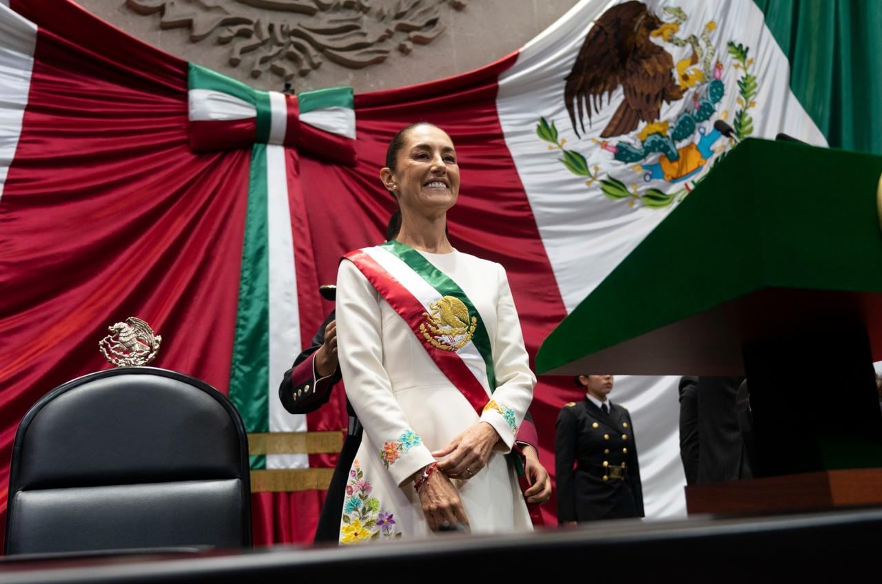 Claudia Sheinbaum durante su toma de protesta como Presidenta constitucional de México