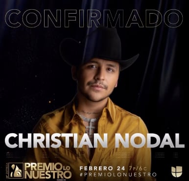Christian Nodal en Premios Lo Nuestro 2022