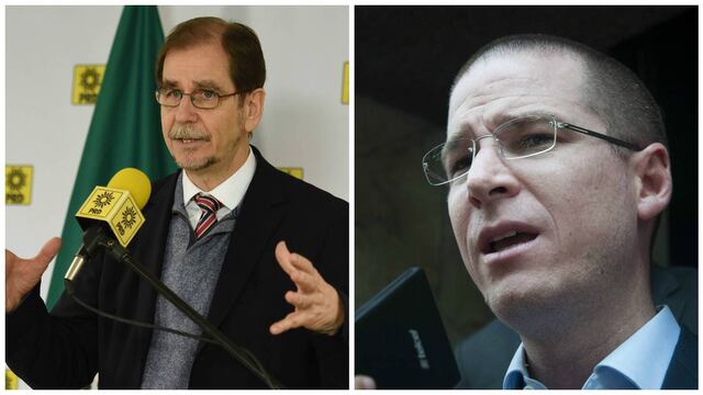 Agustín Basave y Ricardo Anaya, dirigentes del PRD y PAN, respectivamente.
