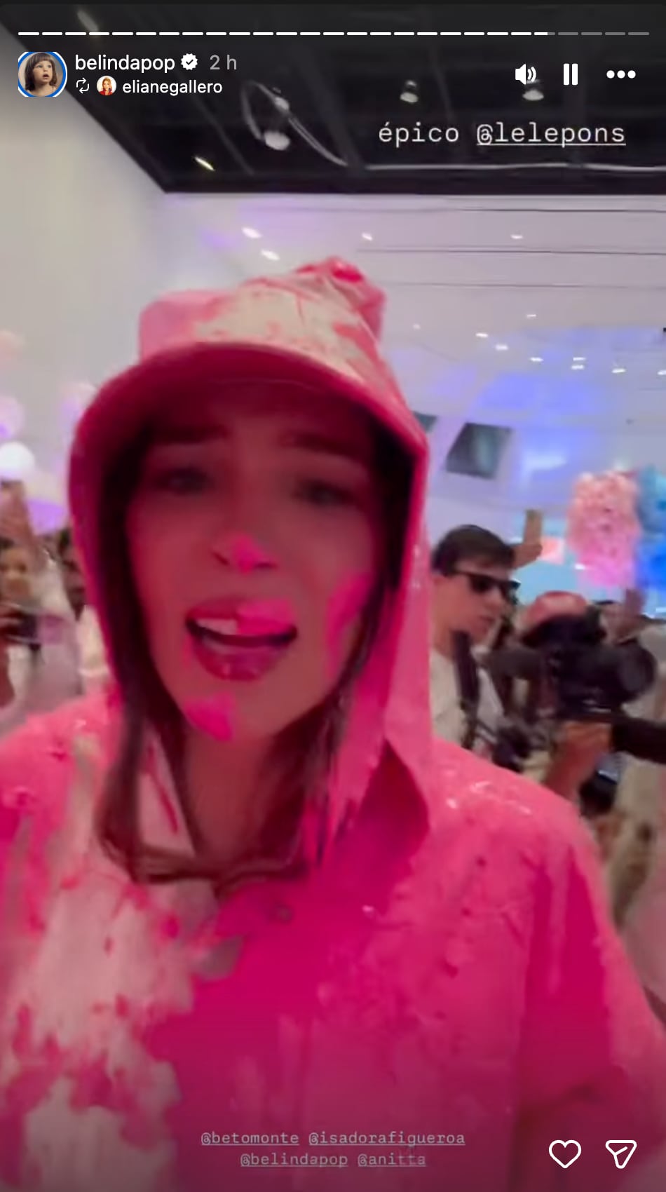 Belinda en la fiesta de la bebé de Lele Pons