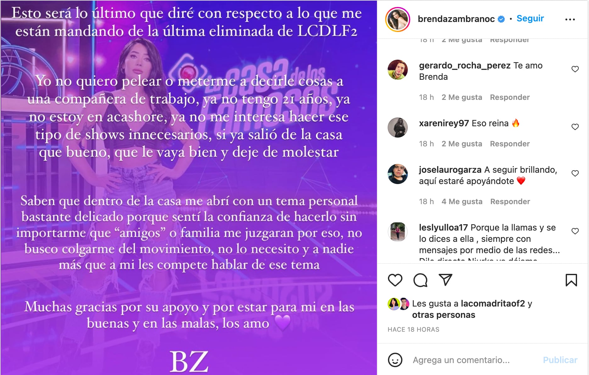 Brenda Zambrano le hace una petición a Niurka
