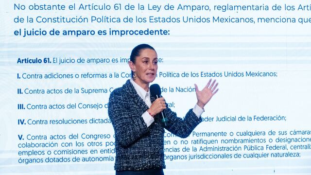 Claudia Sheinbaum Pardo, Presidenta de México, explica que la Ley de Amparo no aplica a cambios constitucionales