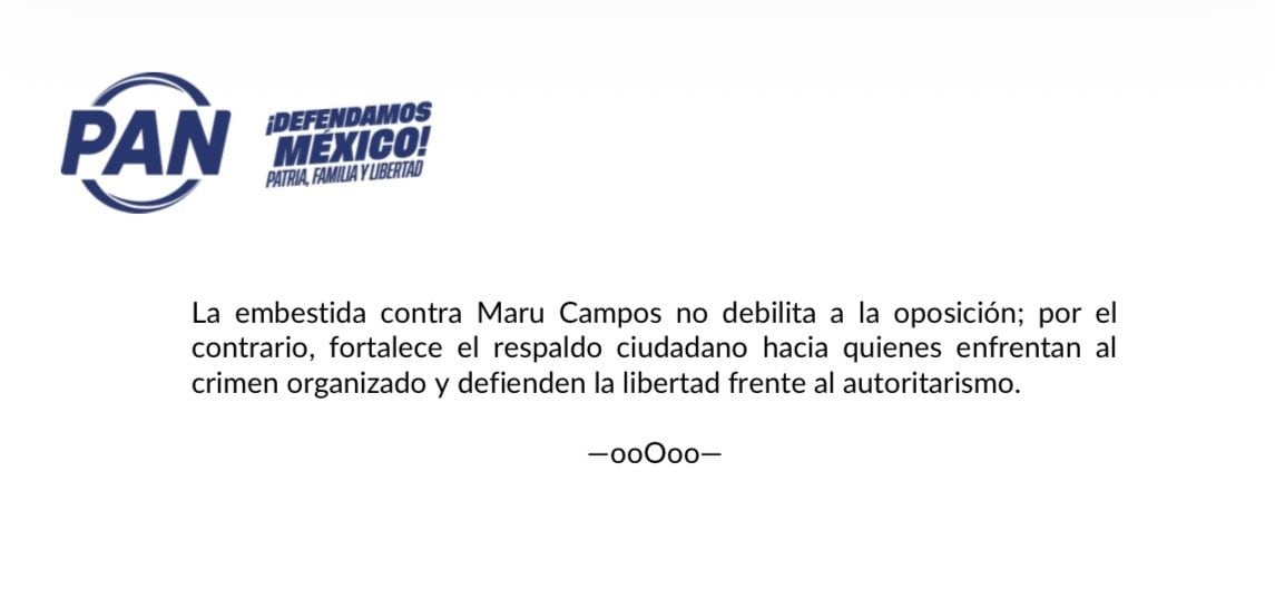 Jorge Romero y PAN expresan su respaldo a Maru Campos