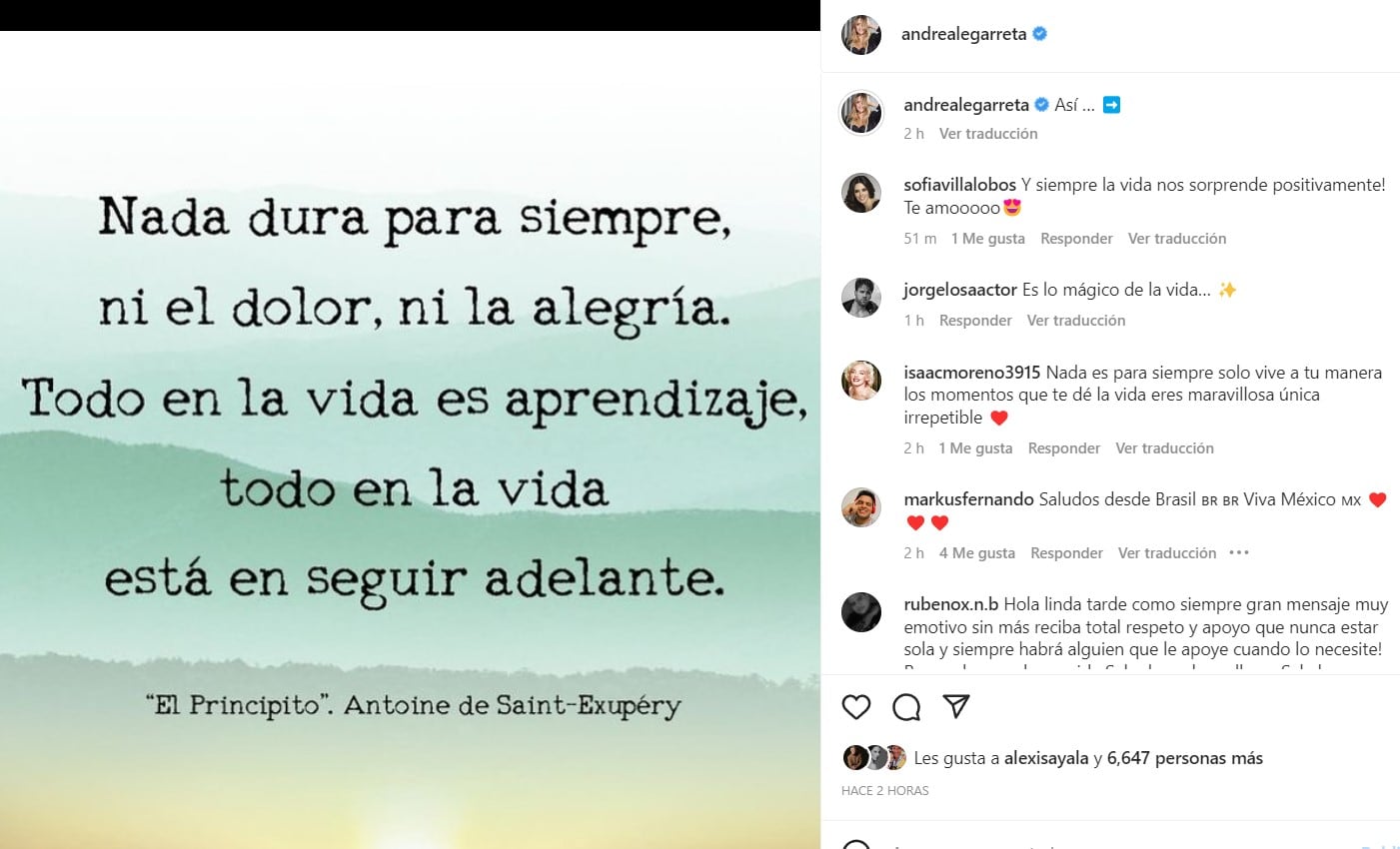 Publicación de Andrea Legarreta
