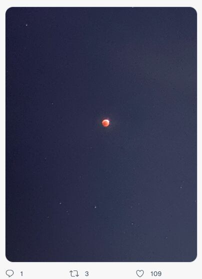 Fotos con mala calidad del Eclipse Lunar 2022