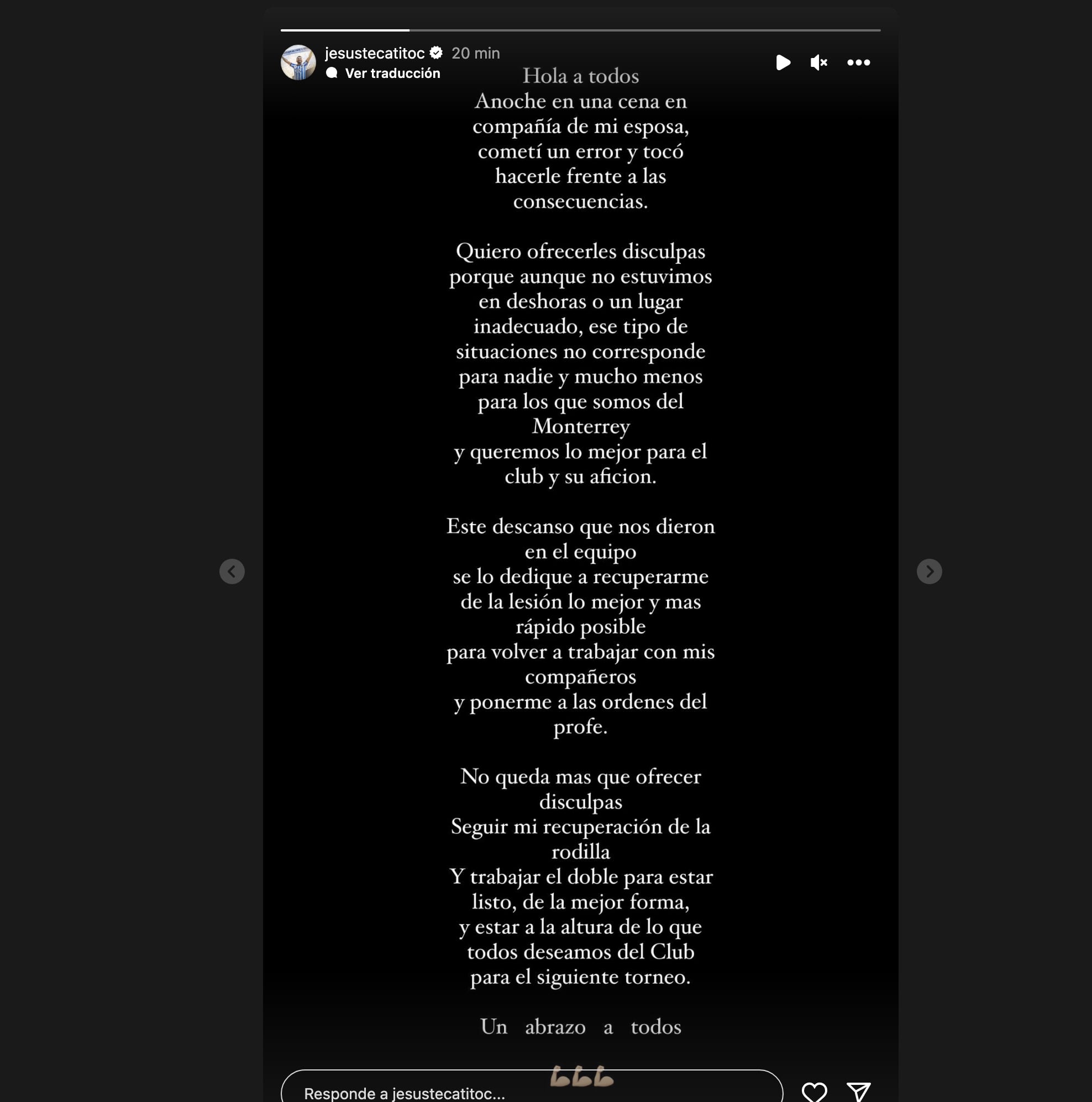 Tecatito Corona se disculpa