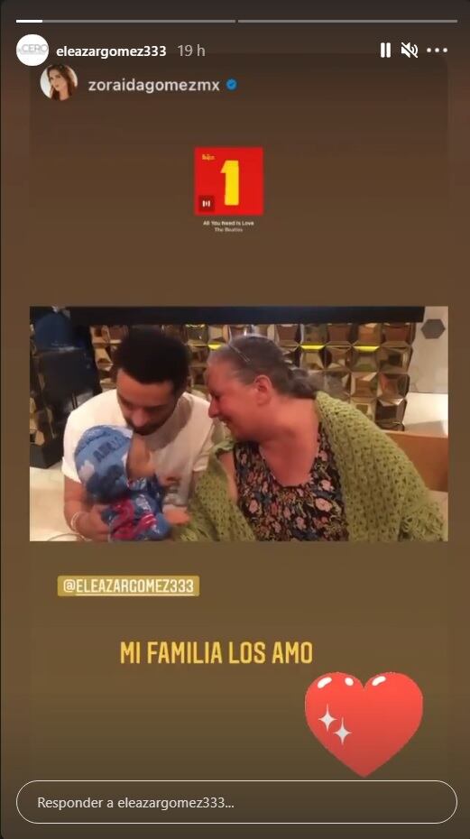 Eleazar Gómez y su mamá