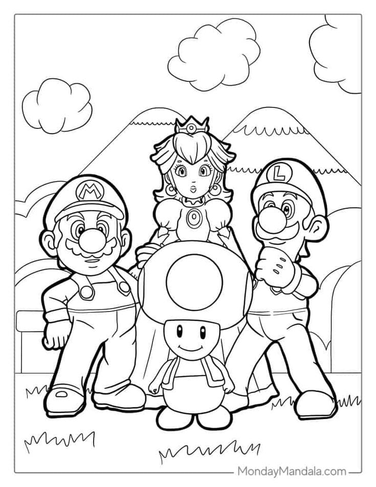 Dibujos de Mario Bros. para colorear