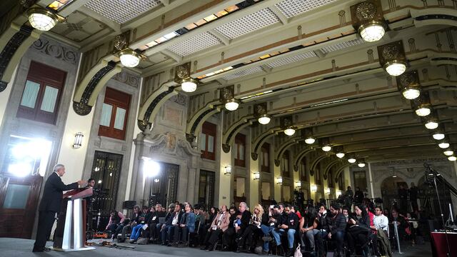 Aspecto de la mañanera de este 24 de enero