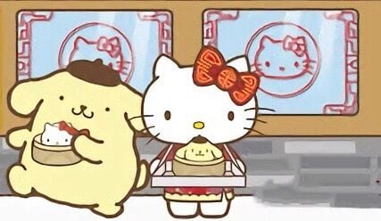 Pompompurin y Hello Kitty