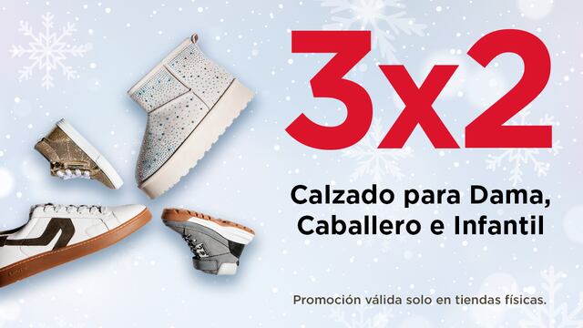 “Año Nuevo, Calzado Nuevo” en Sears con un 3x2 para toda la familia