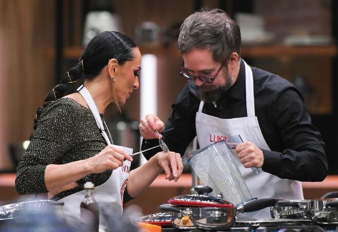 Alejandro Lukini junto a Ivonne Montero