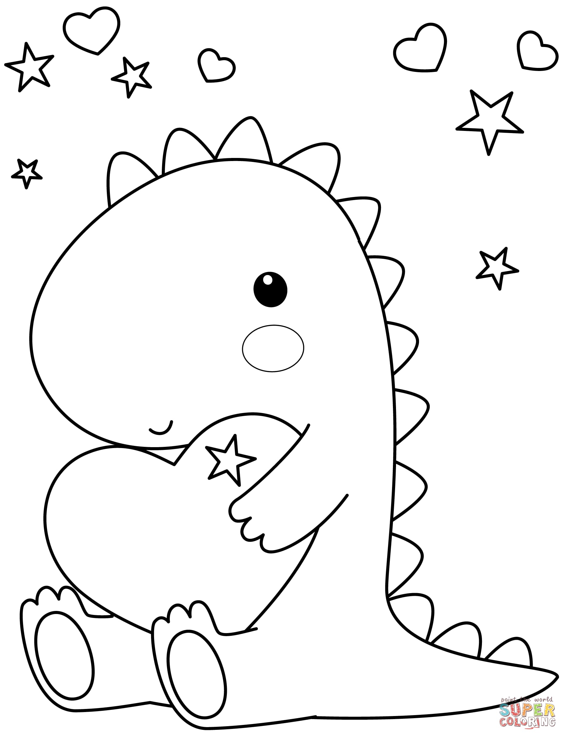 Dibujo de dinosaurio, George: Peppa Pig