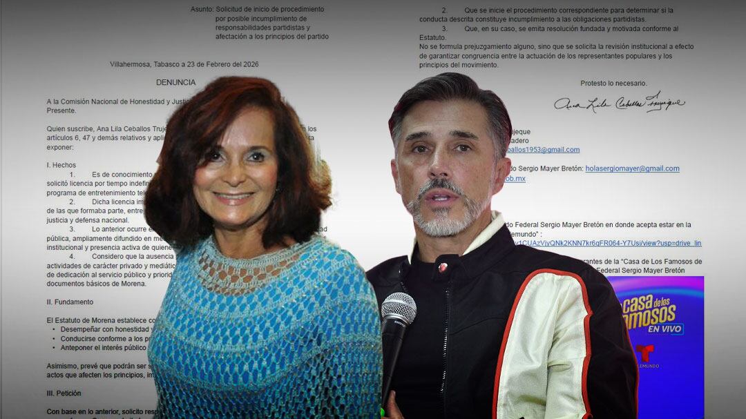 Ana Lila Ceballos denuncia a Sergio Mayer por licencia para La Casa de los Famosos