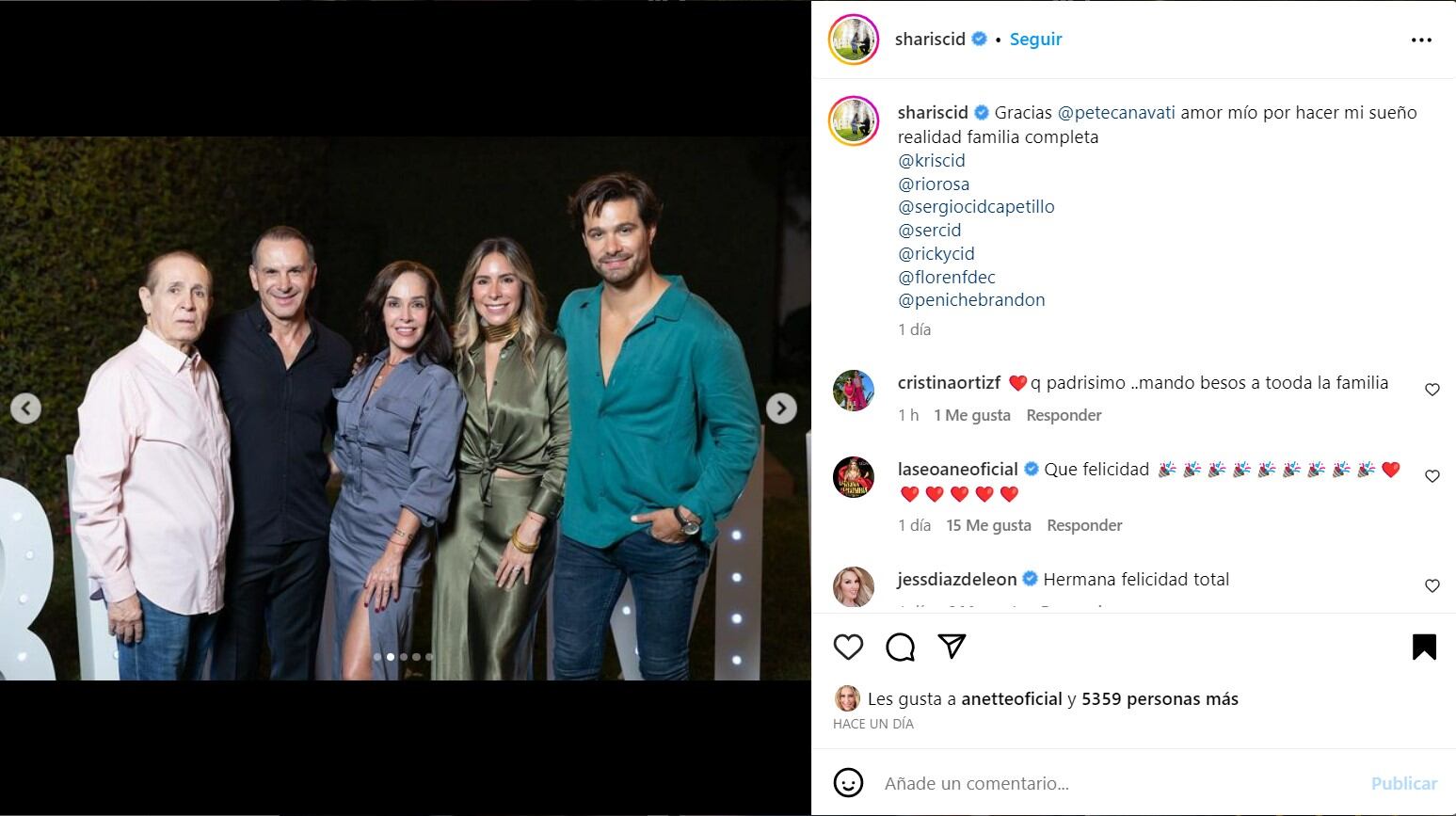 Sharis Cid y su novio Pedro Canavati