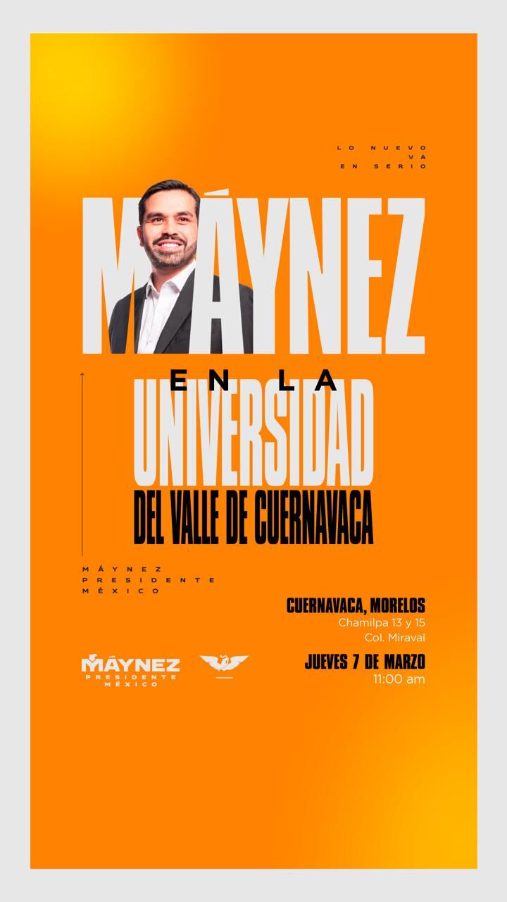 Jorge Álvarez Máynez: Actividades hoy 7 de marzo del candidato de Movimiento Ciudadano en las elecciones 2024 México; campaña presidencial en Morelos y CDMX