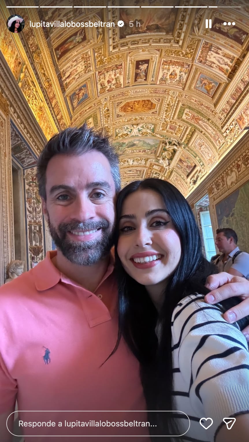 Lupita Villalobos esta disfrutando su luna de miel en Roma